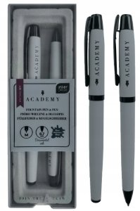 Zestaw pióro wieczne + długopis w etui Academy mix 5