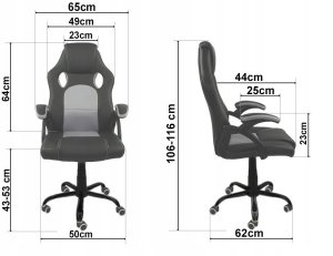 Fotel Lugano Fotel obrotowy do biurka CARRERA M WHITE FABRIC 11