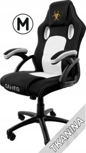 Fotel Lugano Fotel obrotowy do biurka CARRERA M WHITE FABRIC 12