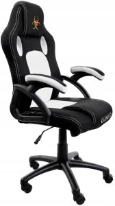 Fotel Lugano Fotel obrotowy do biurka CARRERA M WHITE FABRIC 3