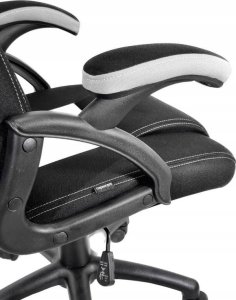 Fotel Lugano Fotel obrotowy do biurka CARRERA M WHITE FABRIC 5