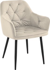 Krzesło obrotowe Julia III velvet beżowe glamour do salonu i jadalni 2