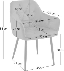 Krzesło obrotowe Julia III velvet beżowe glamour do salonu i jadalni 4