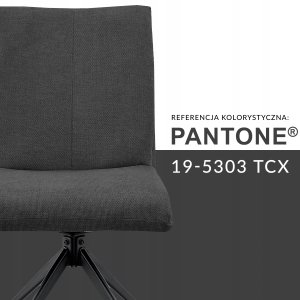 Krzesło obrotowe Camila szenilowe c. szare do kuchni jadalni salonu 6