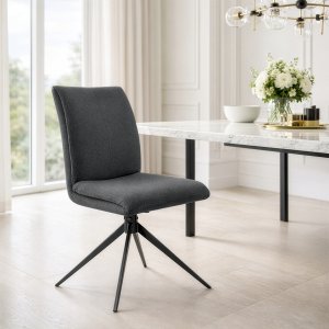 Krzesło obrotowe Camila szenilowe c. szare do kuchni jadalni salonu 8