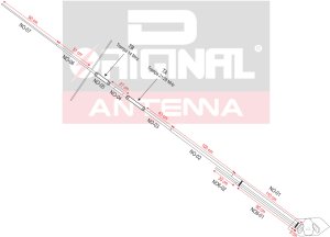 Antena D-Original KF 5 pasm 7 / 14 / 21 / 28 / 50 MHz dipol sztywny DX-ADIP-HF-5B 3