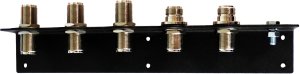 Uziemiająca listwa antenowa na 5 anten z 3 beczkami UC1 i 2 beczkami N 2