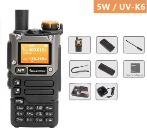 Krótkofalówka HamRadioShop QUANSHENG UV-K6 + egzaminator 9