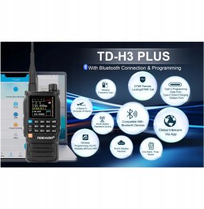 TIDRadio H3 PLUS 5W radiotelefon z BlueTooth z odbiornikiem na 8 pasm w tym AirBand 4