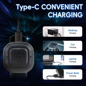 Bezprzewodowe PTT z mikrofonem i programatorem TIDRadio TD-PTT 7