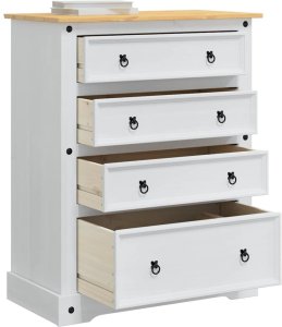 vidaXL Skrzynie do przechowywania z szufladą Biały 92 x 48 x 114 cm 3