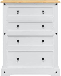 vidaXL Skrzynie do przechowywania z szufladą Biały 92 x 48 x 114 cm 4