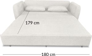 Sofa wypoczynkowa Lily szara szenilowa rozkładana do spania salonu 10