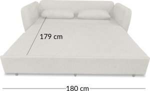 Sofa wypoczynkowa Lily brązowa szenilowa rozkładana do spania salonu 9