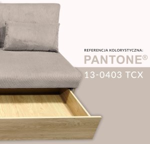 Sofa wypoczynkowa Daisy sztruks beżowa z funkcją spania i pojemnikami 9