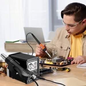 Preciva 995D Stacja Lutownicza Hot-Air Gorące Powietrze Zestaw PID LED 6