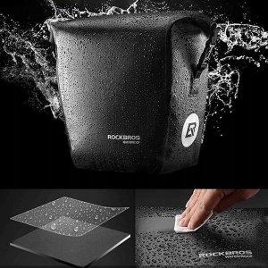 Sakwa rowerowa Rockbros AS-003-1BK wodoodporna z paskiem na ramię montaż przód/tył 10-14l - czarna 7