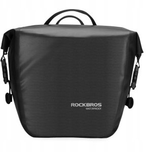 Sakwa rowerowa Rockbros AS-003-1BK wodoodporna z paskiem na ramię montaż przód/tył 10-14l - czarna 8