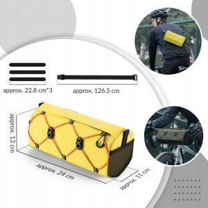 Torba rowerowa Rockbros 30110054006 na kierownicę 2,2L - żółta 5