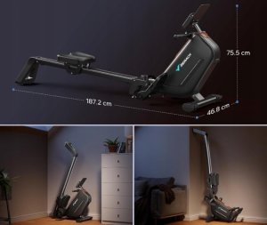 MERACH MR-R15B1 Wioślarz Magnetyczny Składany Cichy + Aplikacja max 160kg 5