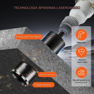 Wiertło diamentowe koronowe 102mm  do betonu cegły głębokość 24cm 4