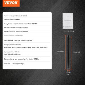 Diamentowe Wiertło Rdzeniowe do Wiercenia na Mokro 25,4 x 355 mm 2