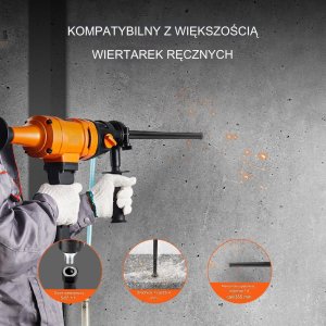 Diamentowe Wiertło Rdzeniowe do Wiercenia na Mokro 25,4 x 355 mm 6