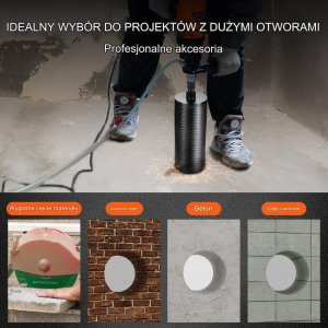 Wiertnica diamentowa 108mm do betonu mokra sucha laserowa z pilotem 2