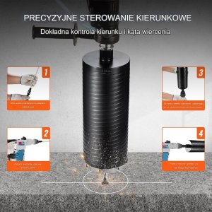 Wiertnica diamentowa 108mm do betonu mokra sucha laserowa z pilotem 3