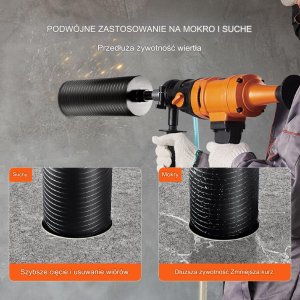 Wiertnica diamentowa 108mm do betonu mokra sucha laserowa z pilotem 5
