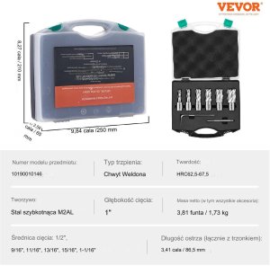 Zestaw Frezów Pierścieniowych 6 Sztuk 6