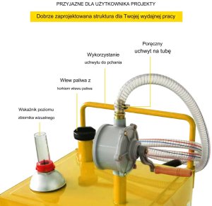Pojemnik Kanister na Paliwo 115 L Żółty 4
