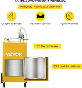 Pojemnik Kanister na Paliwo 115 L Żółty 5