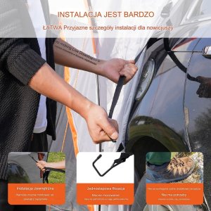 Namiot Kempingowy Samochodowy Przestronny do SUVów  240 x 240 cm 5