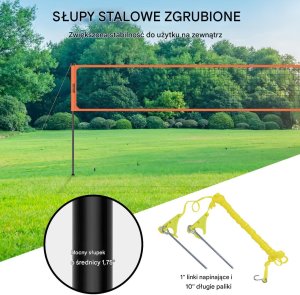 Vevor Siatka do siatkówki przenośna regulowana aluminiowa - zestaw z piłką PVC 4