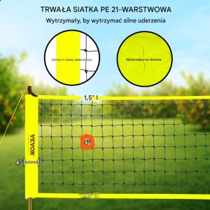 Vevor Przenośna Siatka do Siatkówki Trzpień 3,1 cm 4