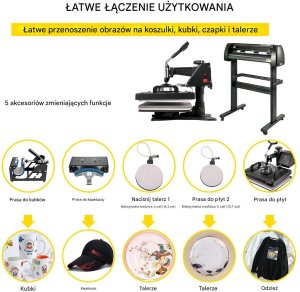 Ploter do Cięcia Winylu z Prasą termotransferową 2