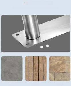 Poręcz basenowa 2 szt. stal nierdzewna 76x76 cm 170 kg montaż schodów basen 7