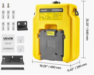 Stacja do płukania oczu 53L przenośna 2 dysze do szkół i laboratoriów 2