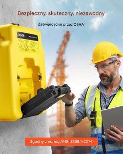 Stacja do płukania oczu 53L przenośna 2 dysze do szkół i laboratoriów 3