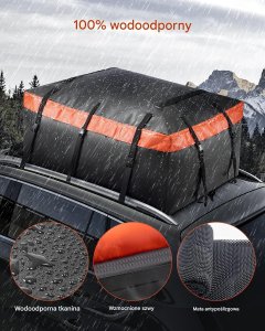 Bagażnik dachowy wodoodporny 566 L 840D z zamkiem  na auta z/bez relingów 3