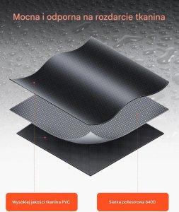 Bagażnik dachowy wodoodporny 566 L 840D z zamkiem  na auta z/bez relingów 5