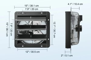 Wentylator wyciągowy 305mm EC 904CFM z regulacją temp/wilg do garażu 2