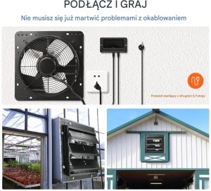 Wentylator wyciągowy 305mm EC 904CFM z regulacją temp/wilg do garażu 6