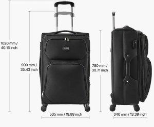 Walizka duża 71cm miękka rozszerzana na kółkach TSA  lekka podróż 2