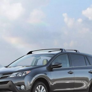 Uchwyty relingi dachowe Rav4 2019-23 aluminiowe z zamkiem 118 kg bagaż 7