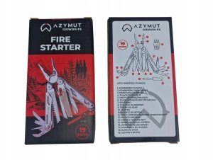 Multitool AZYMUT Giewon FS - Fire Starter - 19 narzędzi - krzesiwo + gwizdek + kabura do pasa (H2038A) 15