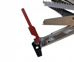 Multitool AZYMUT Giewon FS - Fire Starter - 19 narzędzi - krzesiwo + gwizdek + kabura do pasa (H2038A) 7