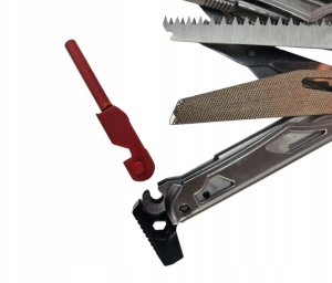 Multitool AZYMUT Giewon FS - Fire Starter - 19 narzędzi - krzesiwo + gwizdek + kabura do pasa (H2038A) 8