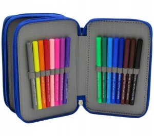 Piórnik szkolny Real Madryt z wyposażeniem dla chłopca rozkładany potrójny 7